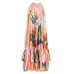 Tropical Floral Trapeze Maxi Dress