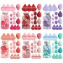 15-Piece Makeup Tool Set In Jar Includes 3 Powder Puffs 3 Mini Powder Puffs 3 Beauty Blenders 3 Mini Beauty Sponges & 3 Mini