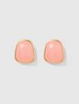 Sully Small Stone Stud Earrings - 0 Pink gold