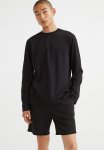 Regular Fit Jersey Top - Black