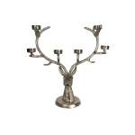 Nickel Deer Bust Candle Holder 41X44CM