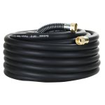 Guitrees 50FT 5 8 Heavy Duty Rubber Garden Hose - 300PSI Working 1000PSI Burst - Hot cold Water - Five-layered Braiding For Dura