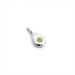 The Egg Charm In Silver With Peridot