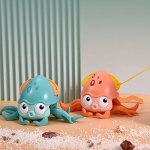 Unisex Outdoor Amphibious Octopus Bath Toy - Orange