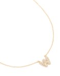 Kids Gold Cubic Zirconia Letter W Necklace