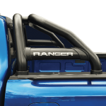 Next Gen Ford Ranger Single Cab Sports Bar Oval Side Tubes Black For