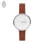 Gitte Two-hand Medium Brown Leather Women's Watch - SKW3015