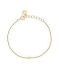 Gorjana - Wilder MINI Alphabet Bracelet 6"-7" - 18K Gold Or Silver Plated Finish - Personalized Bracelet - Spring Ring Closure -