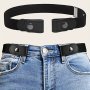 1pcs Monochrome Invisible Belt Seamless Lazy Elastic Waist Belt Versatile Jeans Belts For Women & Men
