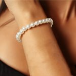Elegant Faux Pearl Beaded Bracelet For Women Simple Vintage Style Elastic Stretch Adjustable Chic Imitation Pearl Strand