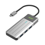 Acer ZL.DCK11.002 ODK3H0 Usb-c 5-IN-1 MINI Dock With 3X USB3.2 GEN1 5GBPS HDMI 4K@60HZ And Usb-c 100W Max Power - Grey Colour