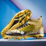 Men's Trendy Fg Football Boots Professional Outdoor Anti-skid Breathable Lace Up Fg Soccer Cleats For Summer Rainy Day Training