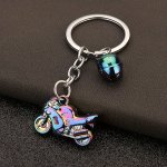 1PC Creative 3D Simulation Motorcycle Helmet Keychain For Men Car Hanging Decoration Gifts To Friends