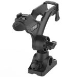 RAM Rod Jr Fishing Rod Holder With Bulkhead flat Surface Base