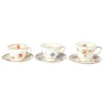 Tea Cups Ceramic Vintage Trio Mixed Sizing