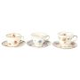 Tea Cups Ceramic Vintage Trio Mixed Sizing