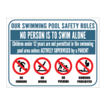 Pool Safety Rules Sign