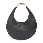 Black Woven Gold Bar Bag