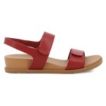 Lucia Leather Wedge - Red - 8