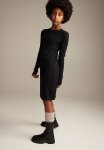 Ribbed Cotton Dress - Black