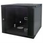 Intellinet 19 Inch Double Section Wallmount Cabinet - 15U Flatpack Black 600 Mm 23.62 Inch Depth
