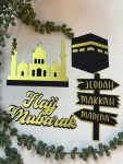 Cardstock Hajj Mubarak Cake Topper