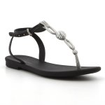 Slingback Sandals With Trim - Black - 8