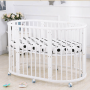 9-IN-1 Oval Baby Cot With Mattress