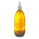 200ML Amber Glass Generic Bottle With Atomiser Spray - White 28 410