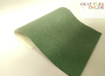 Faux Leather Fine Glitter Green A4