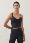 Cotton On Ultra Soft Twist Front Tank - Black