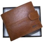 Fino SK-BD1601 Italian Top Grain Genuine Leather Wallet With Box - Black