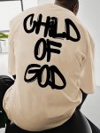 Creative Letters Pattern Print Men's Fashionable Creative Top Casual Short Sleeve Crew Neck T-Shirt Men's Clothing For Summer Ou