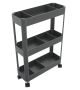 Qurious - Narrow Gap Trolley With Tray Dividers - Anthracite