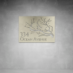 House Number D23 - 500 X 700 Matt Gold Cool White
