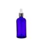 30ML Blue Glass Aromatherapy Bottle With Pipette - White & Silver Collar 18/78