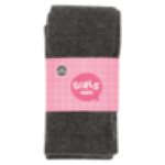 Plain Charcoal Girls Tights 6-7 Years