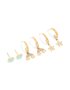 Tweens Waterproof Gold Plated Stainless Steel Diamante Motif Stacking Earrings Pack