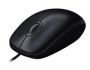 Logitech Logi M90 910-001793 Corded Mouse M90 USB 3 Buttons Optical Tracking With Wheel - Black