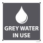 Abs Sign - Grey Water In Use 150 X 150MM