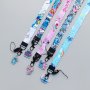 Disney Anime Star Baby Cartoon Lanyard Mobile Phone Halter Polyester Heat Transfer Scooter Id Set With Strap Card Rope