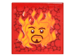 Parts Tile 2 X 2 With Groove With Sirius Black's Face In Flames Pattern Sticker - Set 4842 3068BPB0422