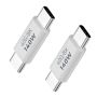 2PC 140W USB C Male To Male 40GBP 8K Type C Adapter Data Charging Connector