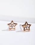Goldair Gold Star Diamante Stud Earrings