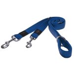 Rogz Pet Products Rogz Utility Medium 16MM Snake Multi-purpose Dog Lead - Blue Reflective
