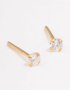 Goldair Gold Plated Sterling Silver Cubic Zirconia Baby Stud Earrings