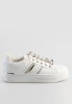 Sissy Boy Trim Sneaker - White & Silver