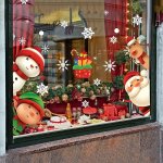 80PCS Christmas Window Clings Stickers For Glass Xmas Decals Decorations Holiday Santa Claus Reindeer Decals For Party