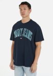 Tommy Hilfiger Tjm Reg Popcolor Varsity Tee Ext - Dark Night Navy