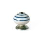 Cabinet Knobs Porcelain Striped Blc-bl Shape 40MM 4PC